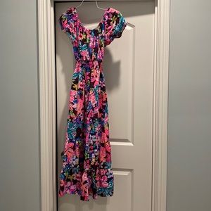 Women's Pink Floral Maxi Dress